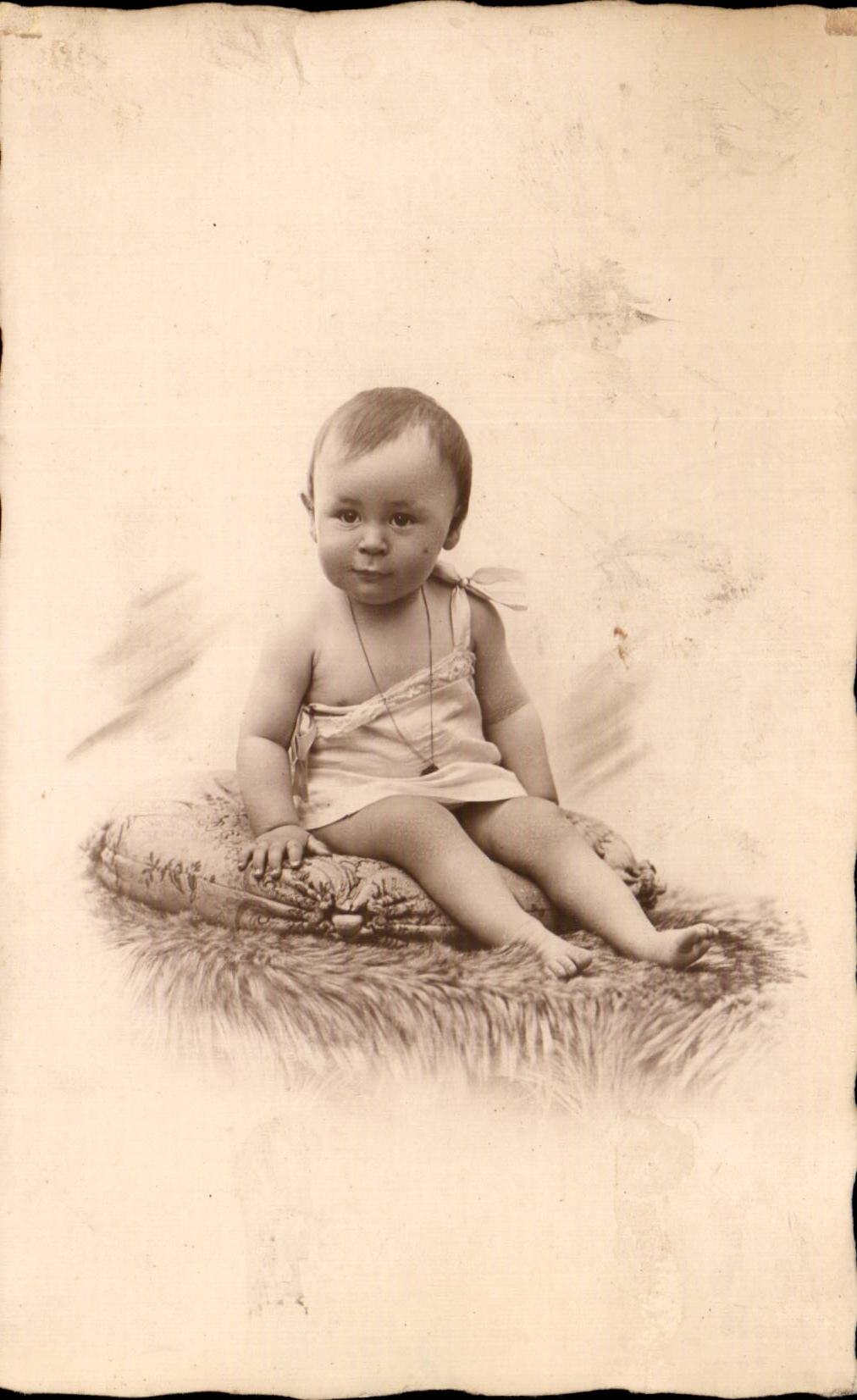 CARTE PHOTO Fantaisie - Enfant - bebe - cute baby CPA 