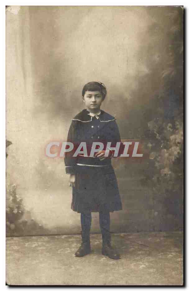 CARTE PHOTO Fantaisie - Enfants - Garcon - young boy - CPA 