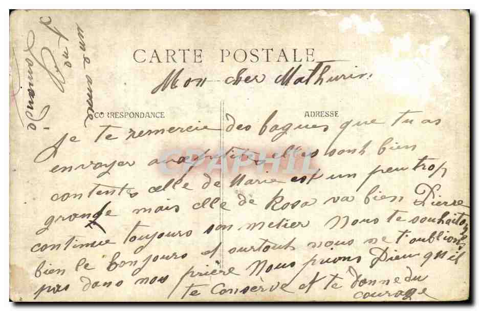 CARTE PHOTO Fantaisie - Enfants - Fille - Two Young Girls - CPA  — Rückseite