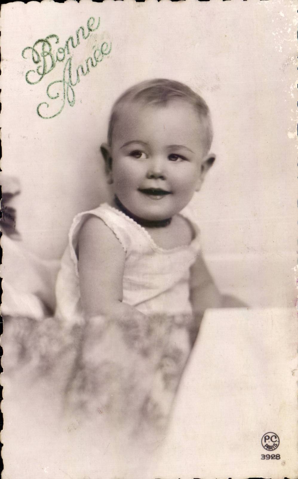 Fantaisie - Enfants - bebe - baby - bonne annee - CPA 