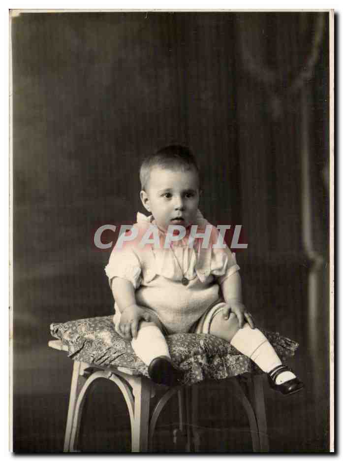 CARTE PHOTO Fantaisie - Enfants - bebe - Cute little baby - CPA 