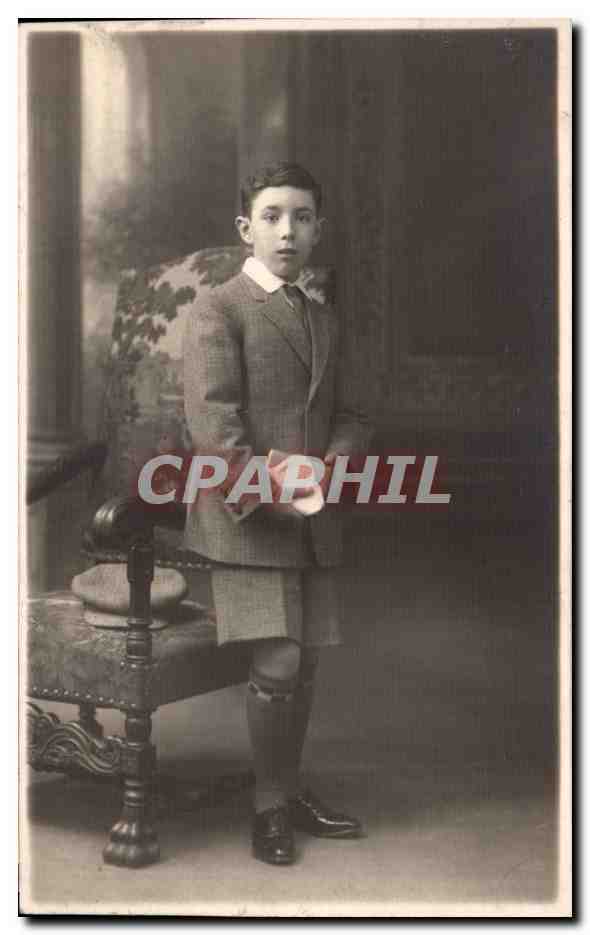 CARTE PHOTO Fantaisie - Enfants - Garcon - little boy - CPA 