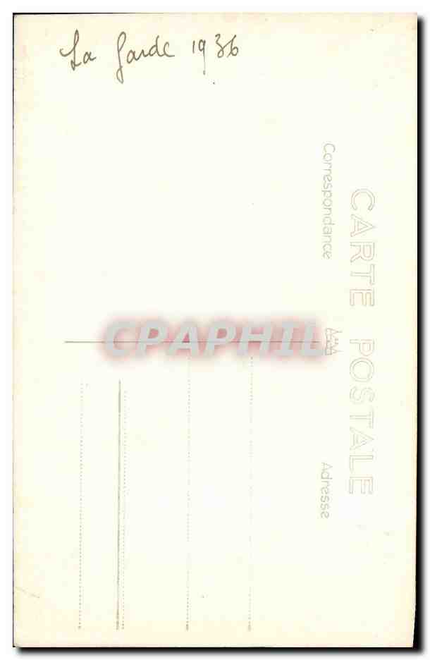 CARTE PHOTO La Garde 1936 Fantaisie - Enfants - fille - sweet little girl - toddler - CPA  — Rückseite
