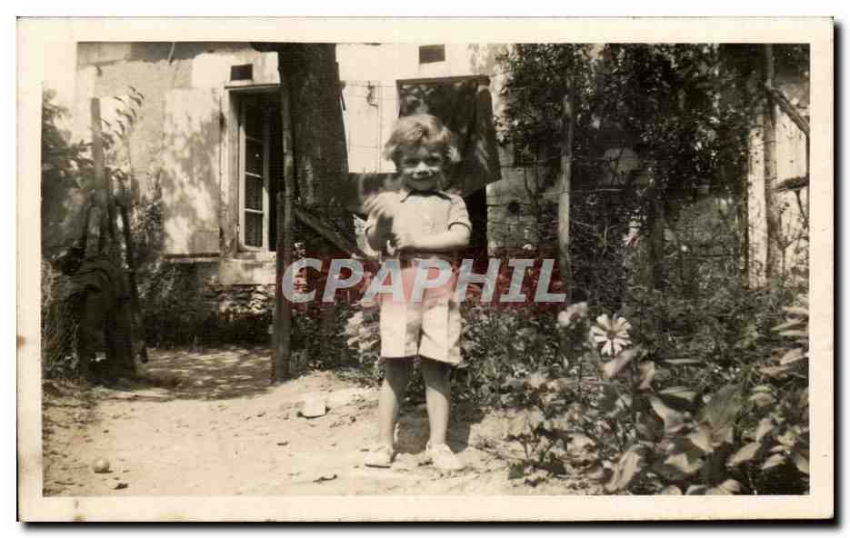 CARTE PHOTO Fantaisie - Enfants - Garcon - sweet little boy - toddler - CPA 