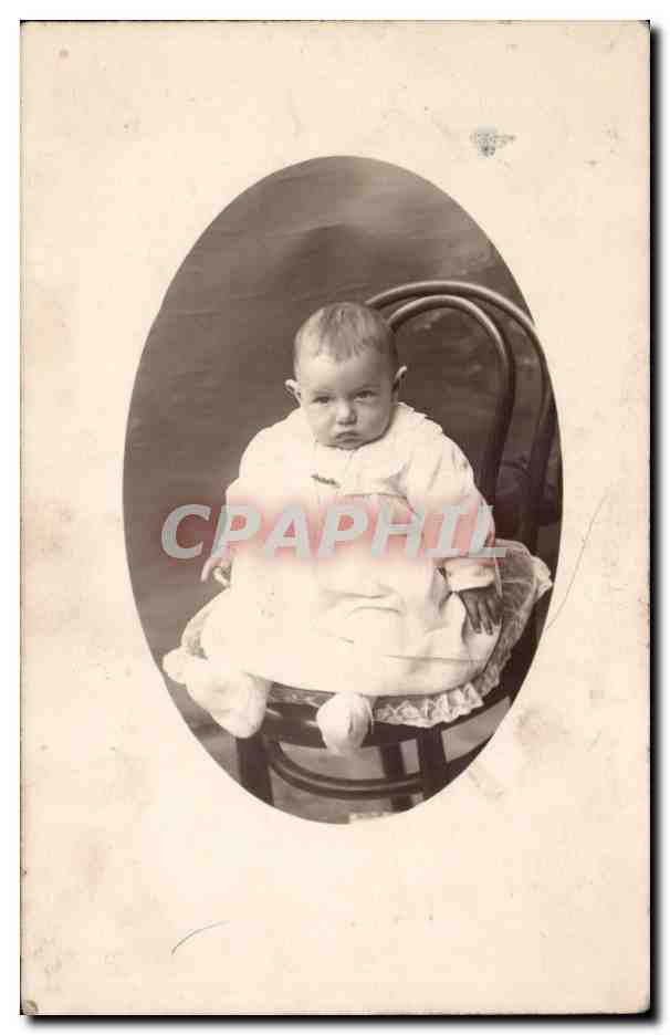 CARTE PHOTO Fantaisie - Enfants - bebe - baby - CPA 