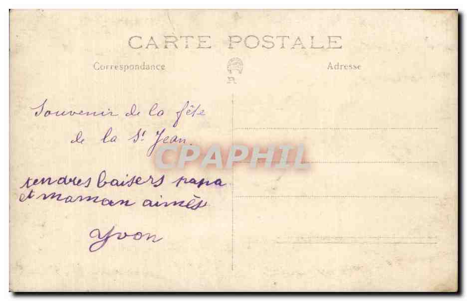 CARTE PHOTO Fantaisie - Enfants - Bebe - Fantaisie - Enfants - Garcon - smiling young boy in boat - bateau - CPA  — Verso