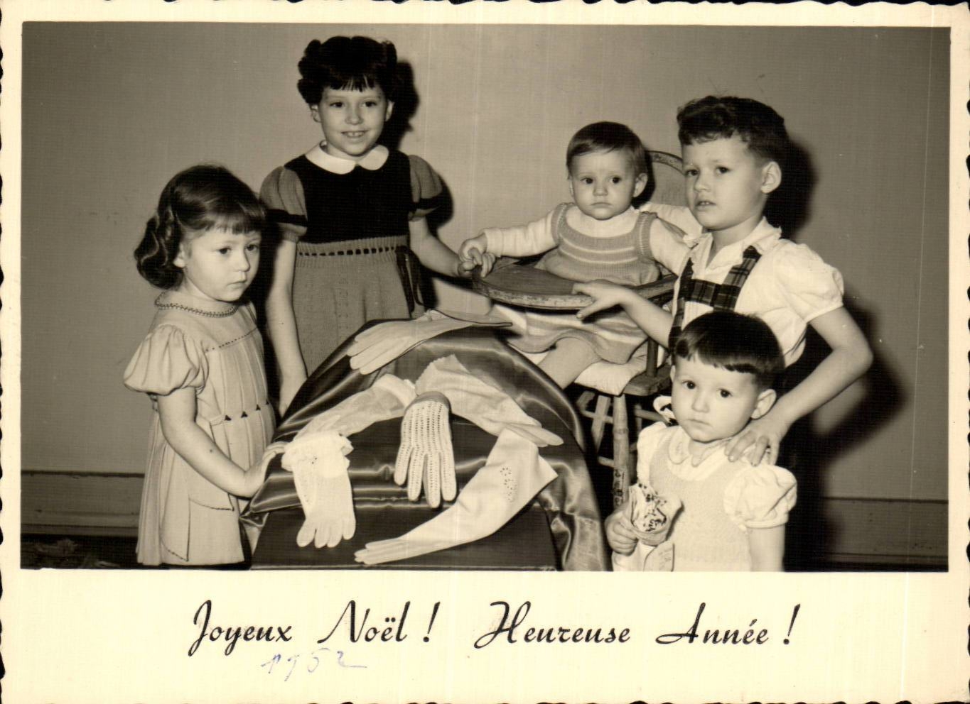 CARTE PHOTO Fantaisie Grenoble - Enfants - children - Joyeux Noel - Christmas - CPA 