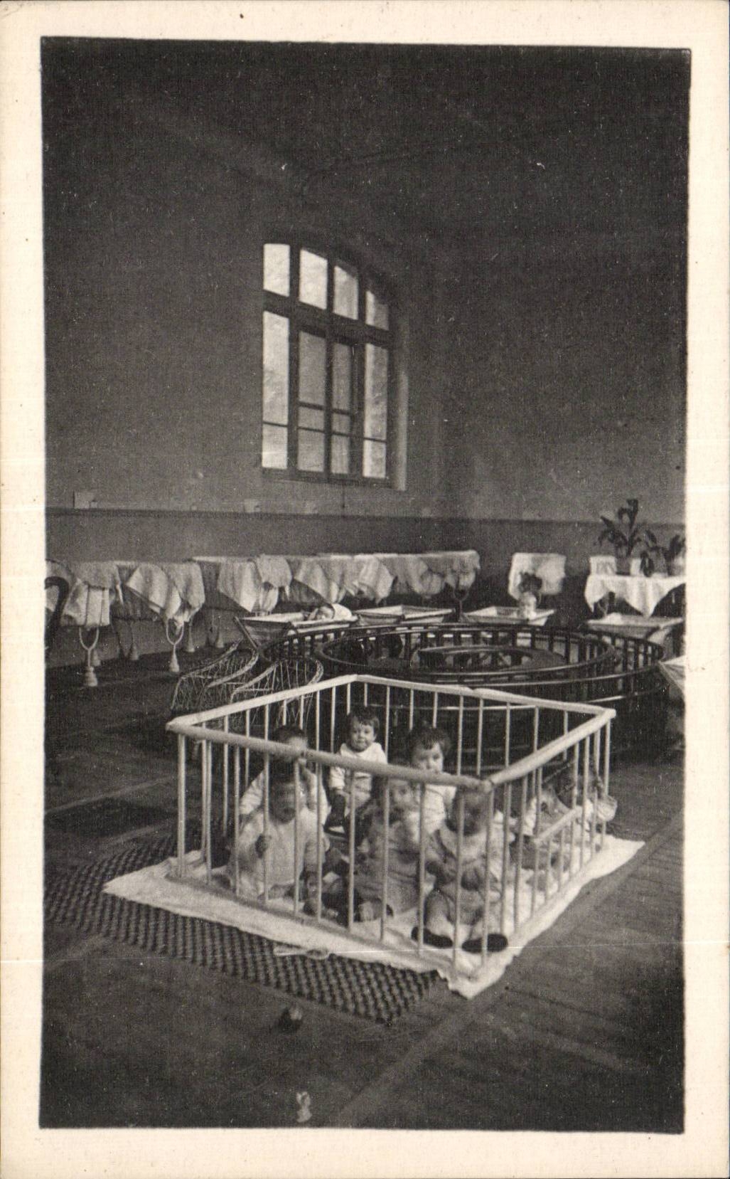 Fantaisie - Enfants - children - school - playpen - CPA 