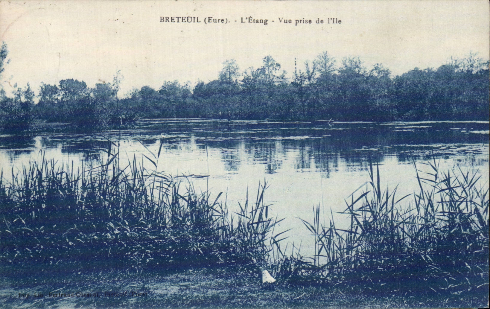 Breteuil - L'Etang - Vue prise de l'Ile - CPA 