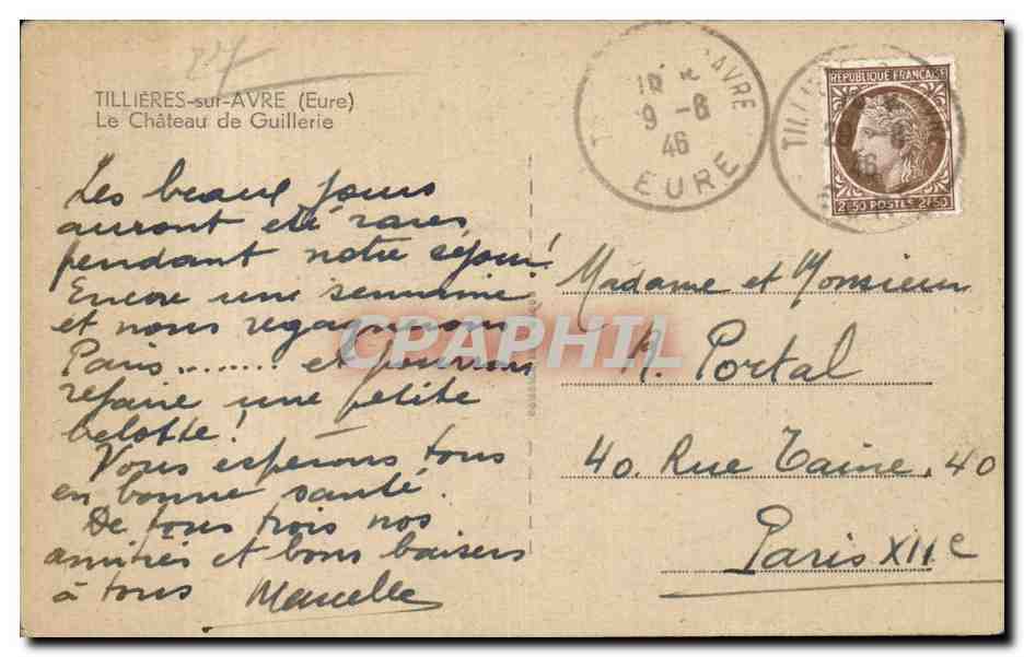 Le Château de Guillerie — Tillières-sur-Avre (Eure) — Cim — Verso