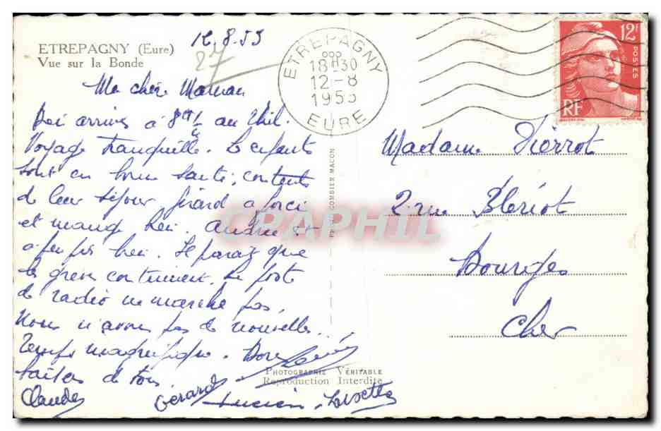 Vue sur la Bonde — Etrepagny (Eure) — Cim — Verso