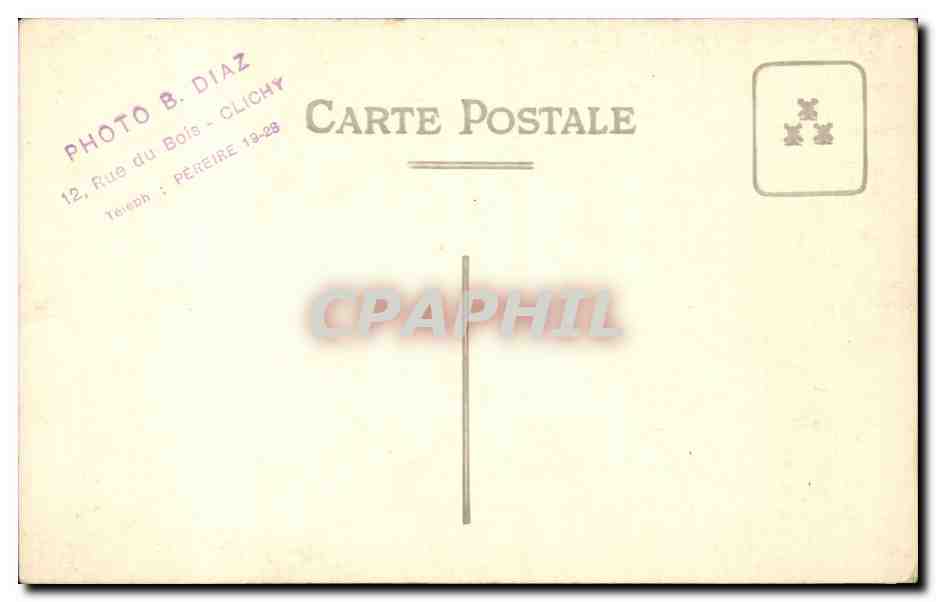 CARTE PHOTO Enfant Fille — Verso