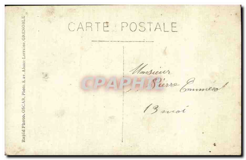 CARTE PHOTO Enfant — Verso