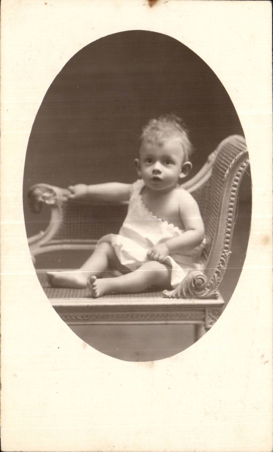 CARTE PHOTO Enfant Bebe Grenoble Gaillard