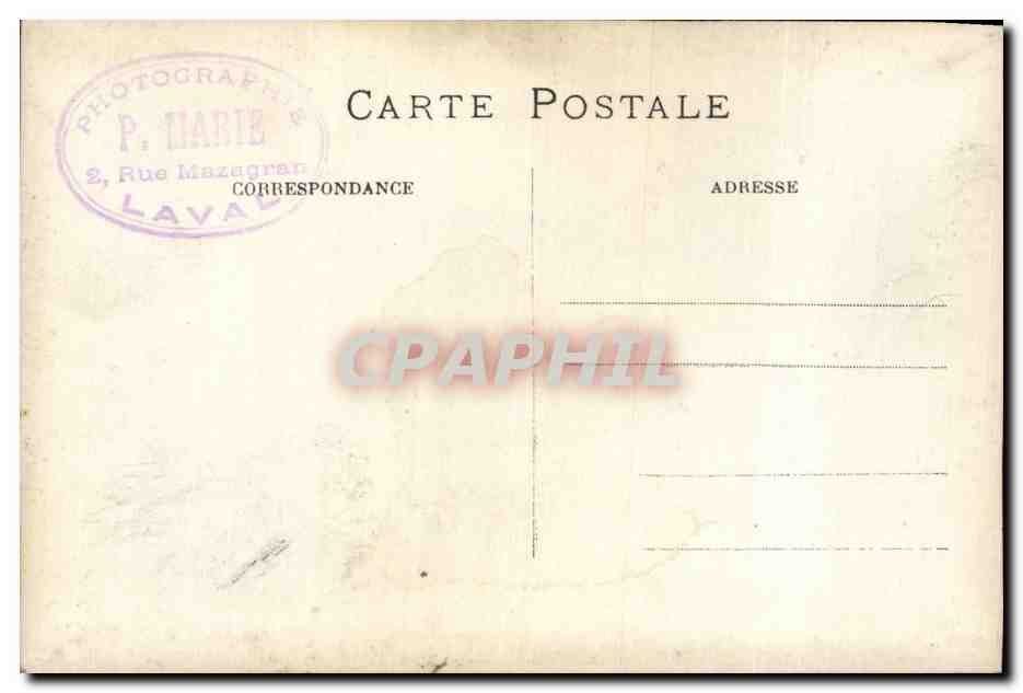 CARTE PHOTO Enfants Filles — Rückseite