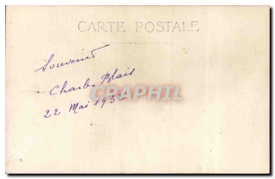 CARTE PHOTO Enfant Charles Blais 1932 — Rückseite