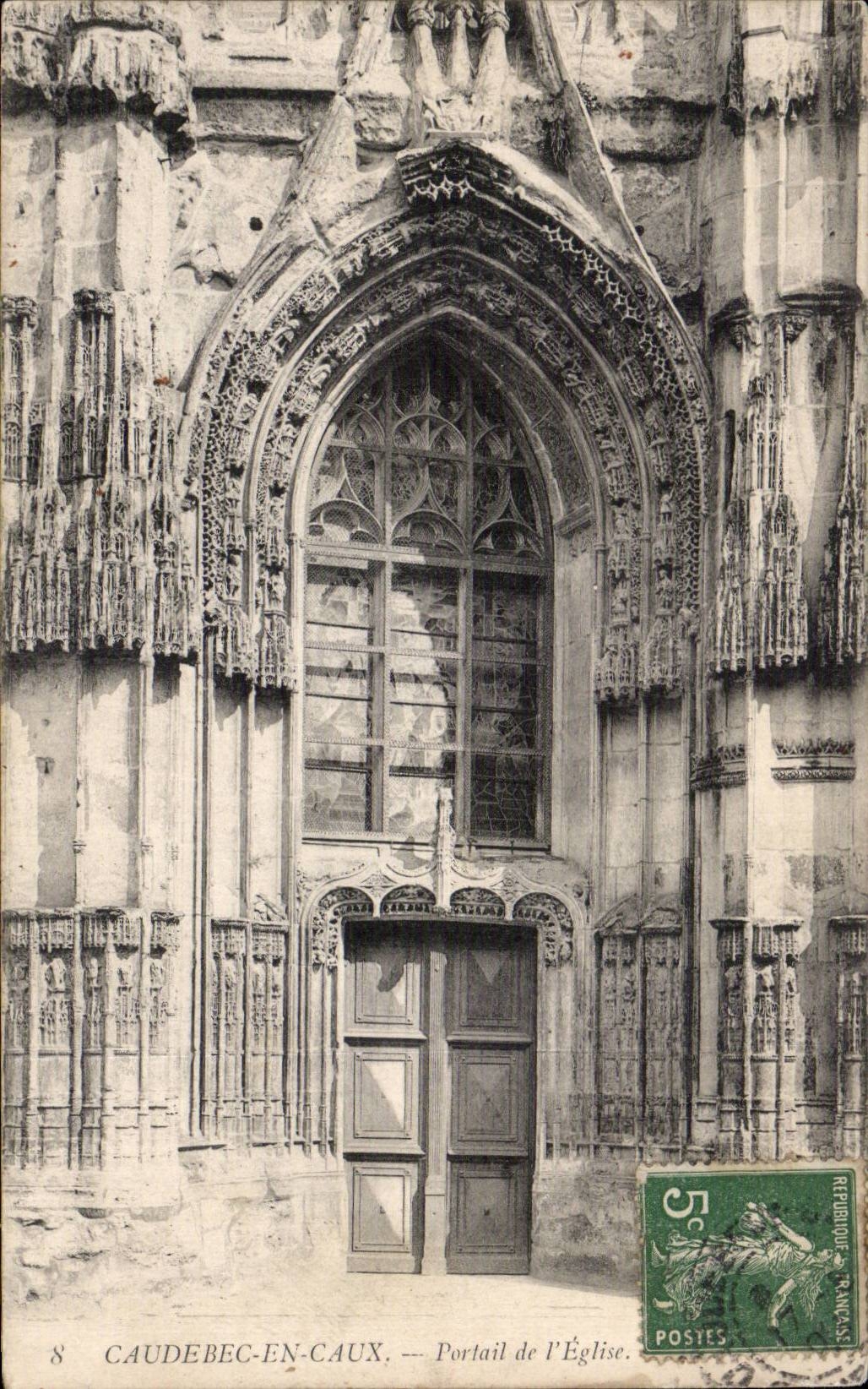 Caudebec en Caux - Portail de l'Eglise - CPA 