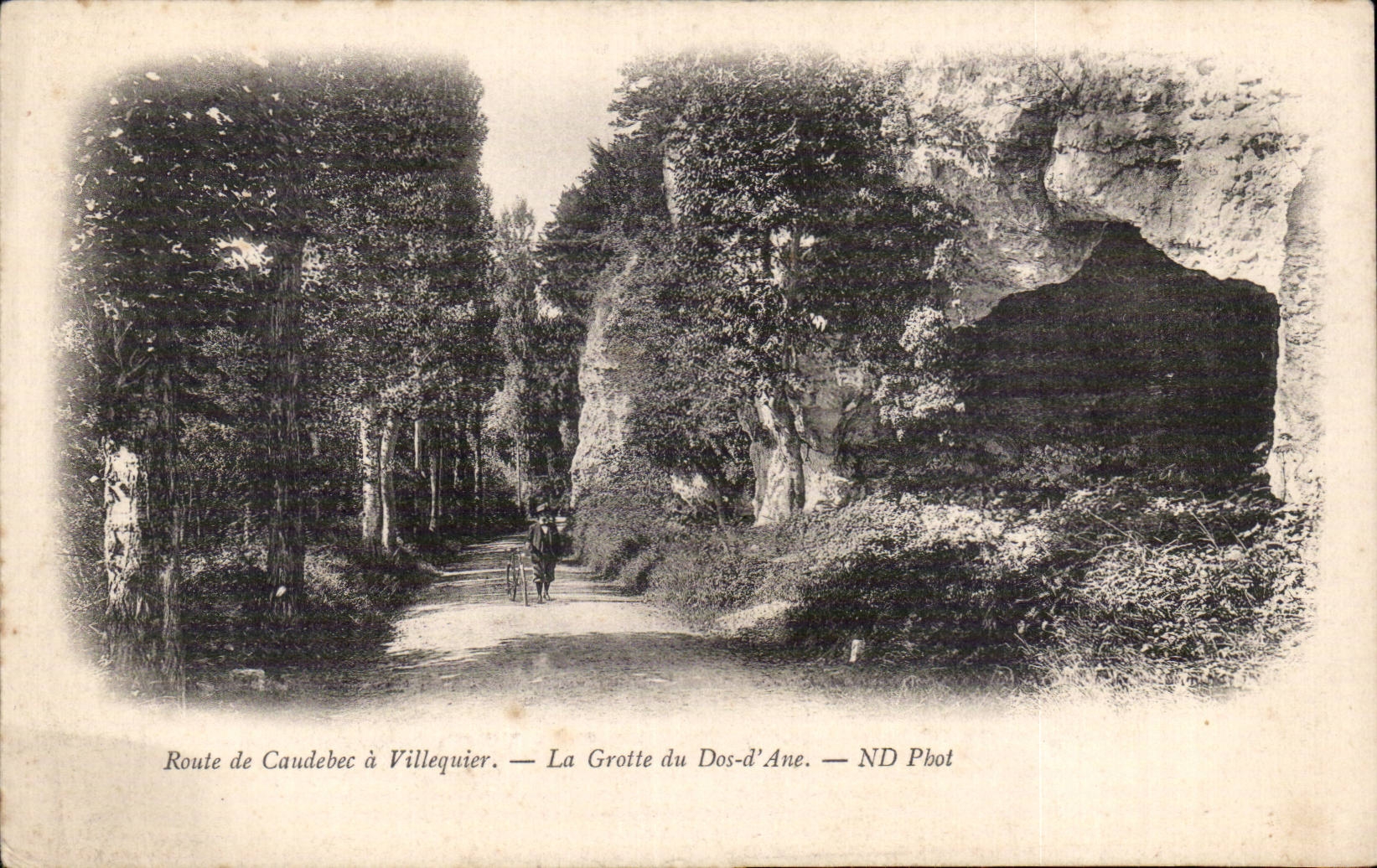 Route de Caudebec a Villequier - La Grotte du dos d'ane - CPA 