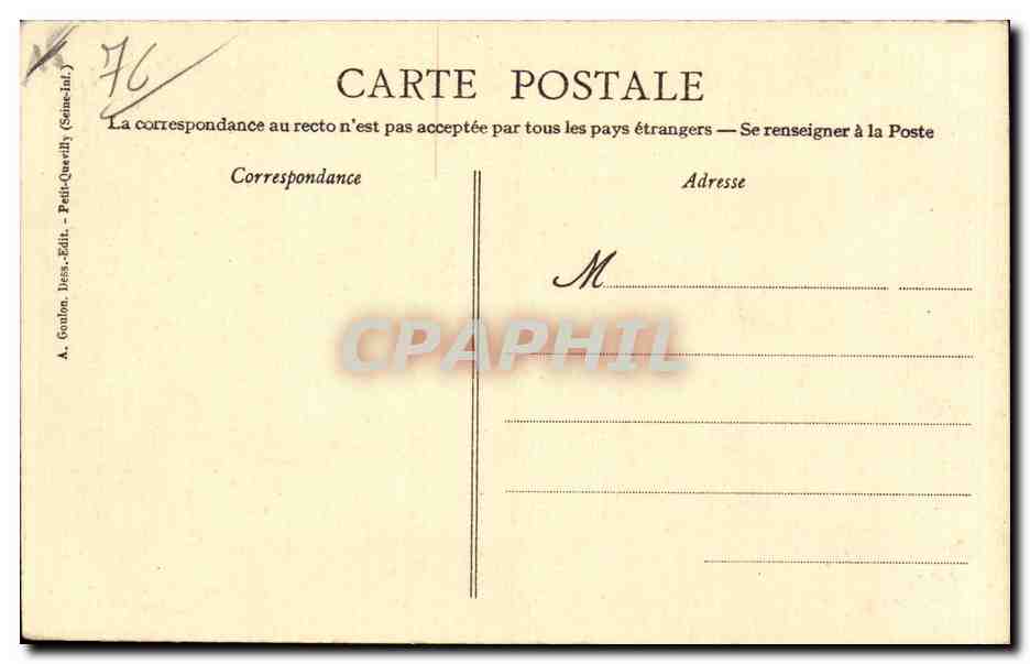 Bonsecours - Dessin a la Plume - Notre Dame - CPA  — Rückseite