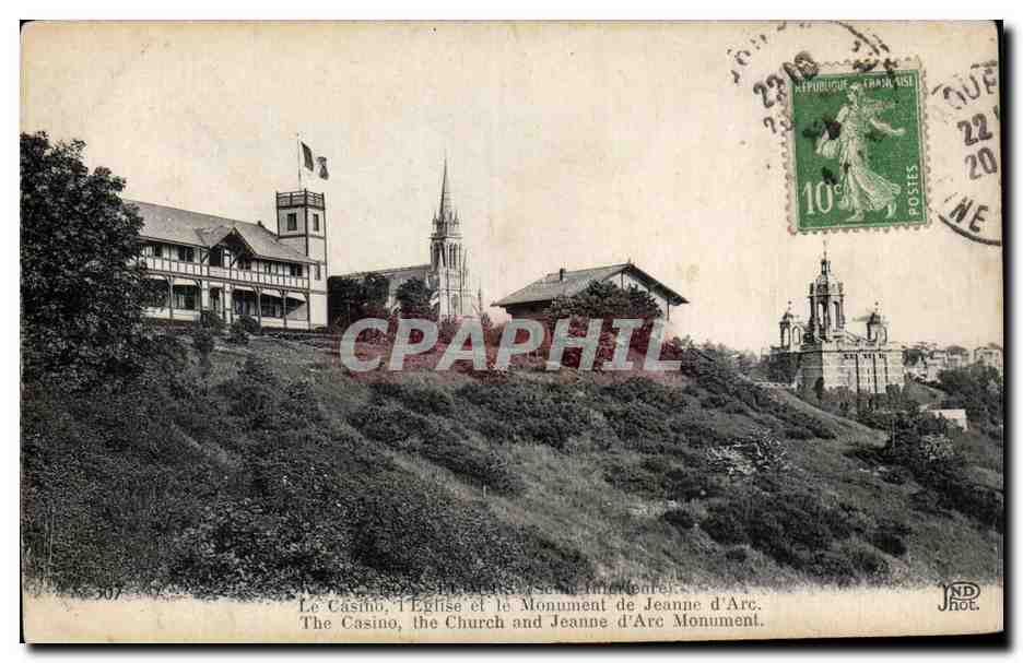 Bonsecours - Le Casino - L'Eglise et le Monument de Jeanne d'Arc CPA 