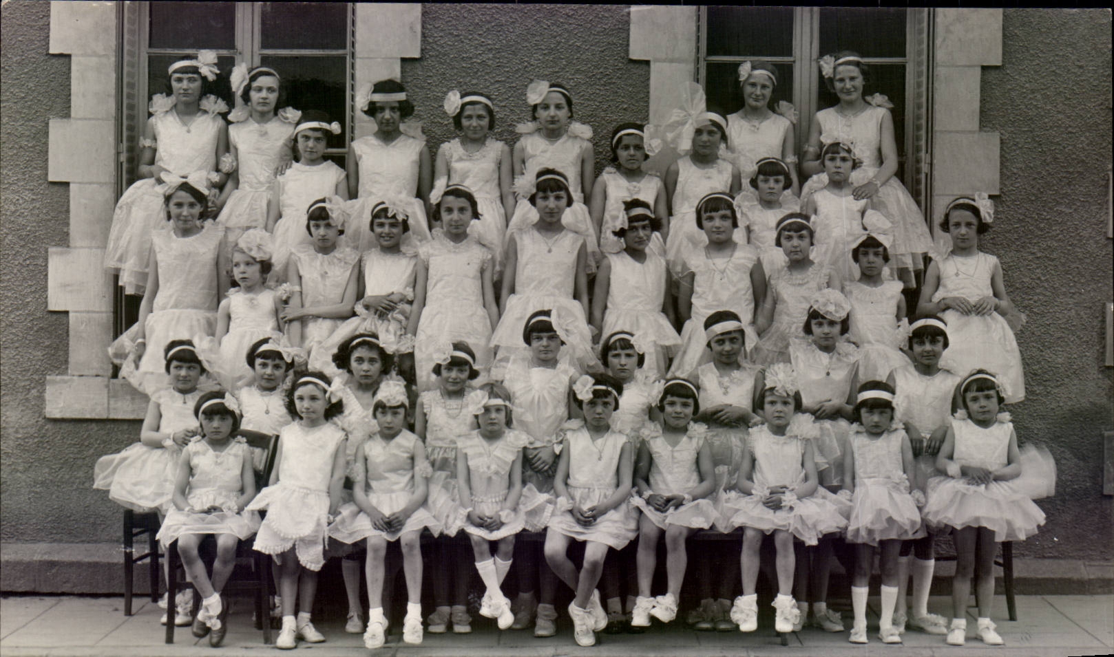 CARTE PHOTO Fantaisie - enfants - Filles - ballet - danse - CPA 