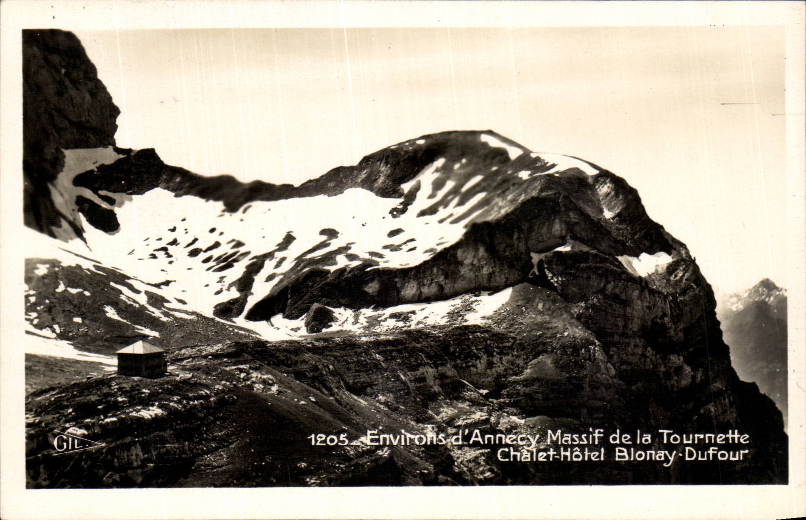 Massif de la Tournette — Environ d'Annecy — Hôtel Blonay-Dufour — Édition GL, Annecy, n°1205