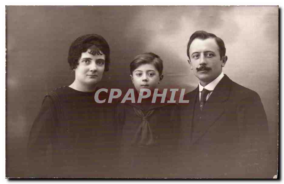 CARTE PHOTO Fantaisie - Couple - proud family - CPA Camp de Meschede Allemagne
