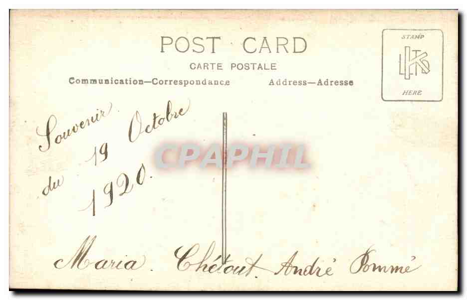 CARTE PHOTO Fantaisie - Couple - CPA  — Rückseite
