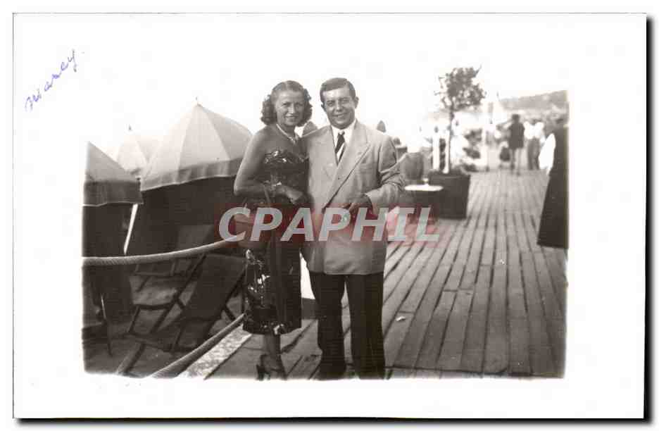 CARTE PHOTO Fantaisie - Happy Couple - CPA 