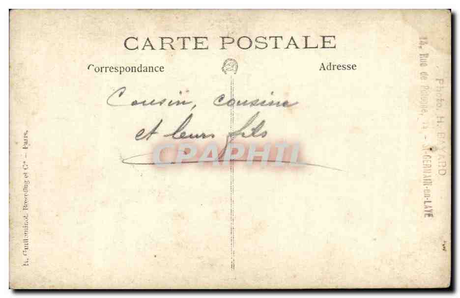 CARTE PHOTO Fantaisie - Couple - proud family - militaria - uniforme - CPA  — Rückseite