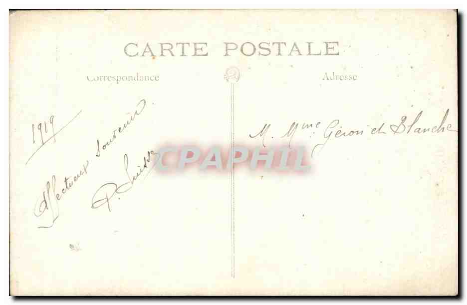 CARTE PHOTO Fantaisie - Smiling Couple - CPA  — Rückseite