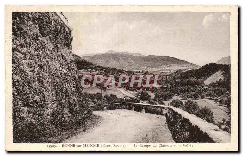 Bonne-sur-Ménoge (Haute-Savoie) — La Rampe du Château et la Vallée — Édition Berthet