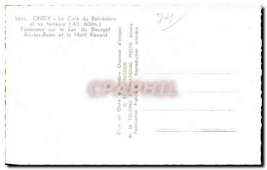 Aix-les-Bains — Panorama sur le Lac du Bourget et le Mont Revard — ONTEX, G. ROSSIGNON — Reverso