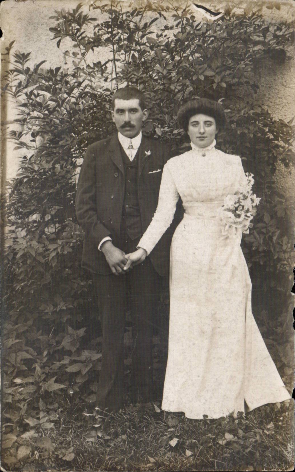CARTE PHOTO Couple Femme Homme