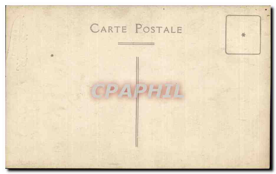 CARTE PHOTO Couple Femme Mariee Costume Folklore — Verso