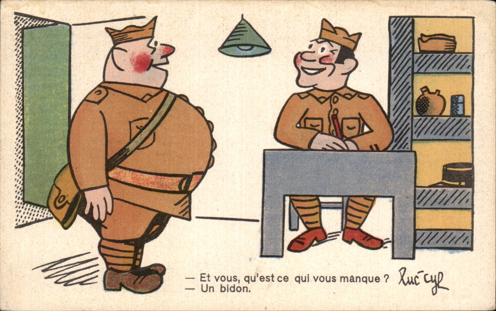Soldats en uniforme — scène humoristique — P-C PARIS, Série M - 41