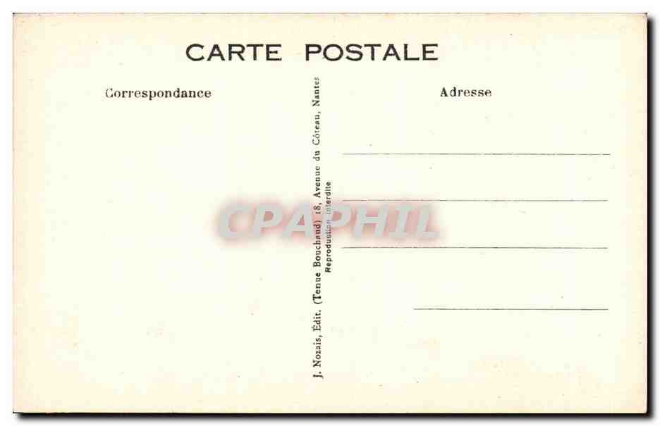 Rassemblement — Soldats en formation — J. Nozis, Edit. (Tonte Bouchand) Nantes — Verso