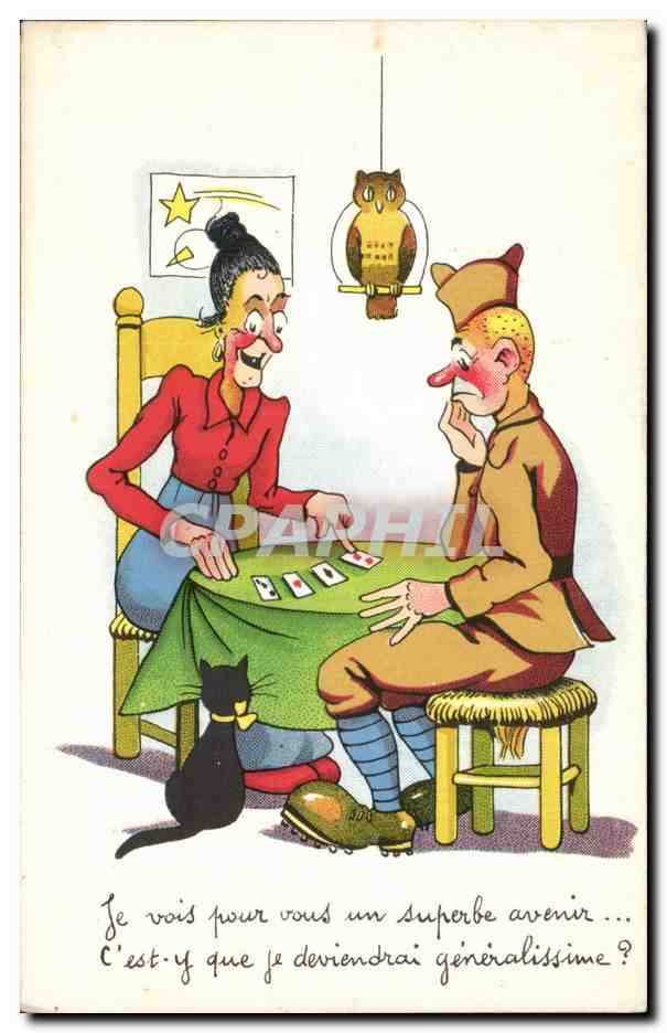 Dos payasos jugando a las cartas — Serie Comica Militar - 5