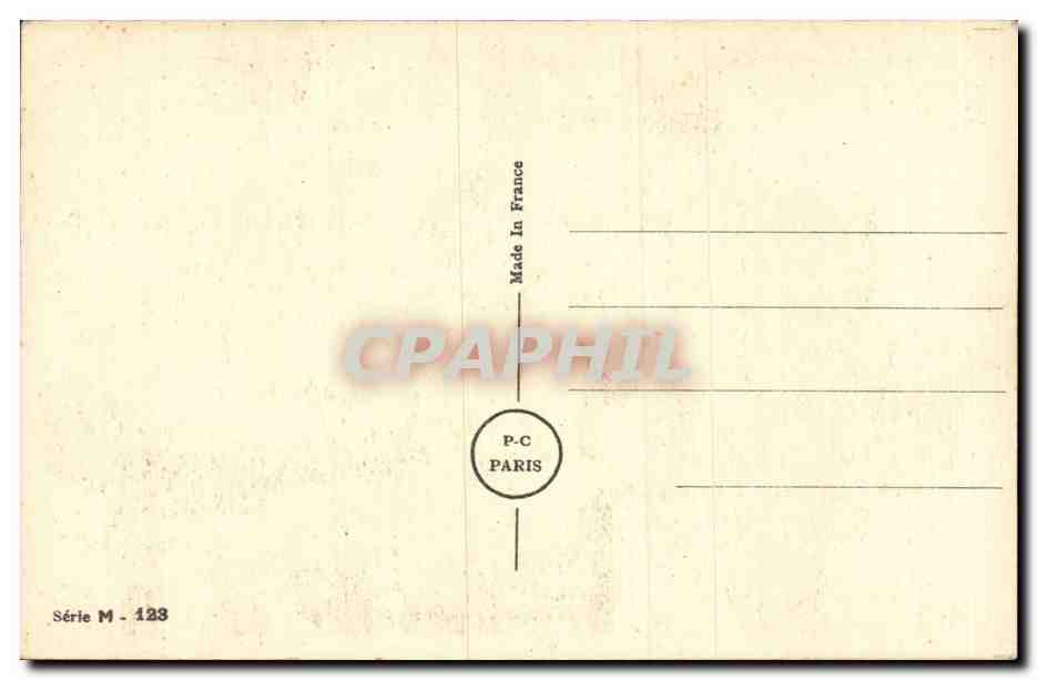 Serie M-123 — P-C PARIS — Militärischer Wortspiel — Rückseite