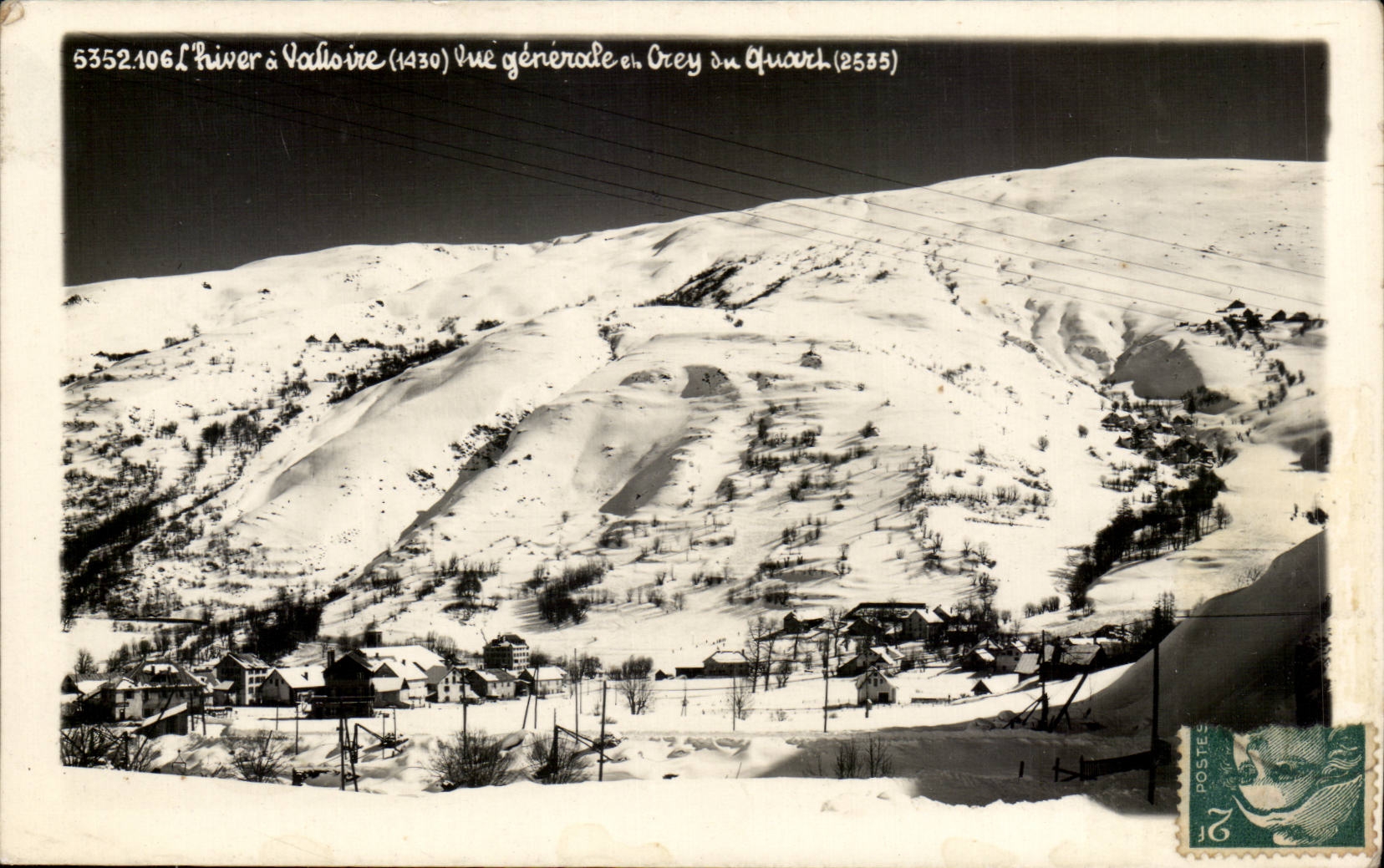 CPSM L'hiver a Valloire Vue generale Crey du Quartz