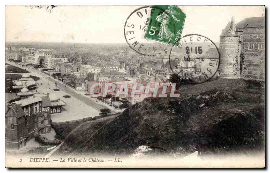 CPA Dieppe La ville et le chateau