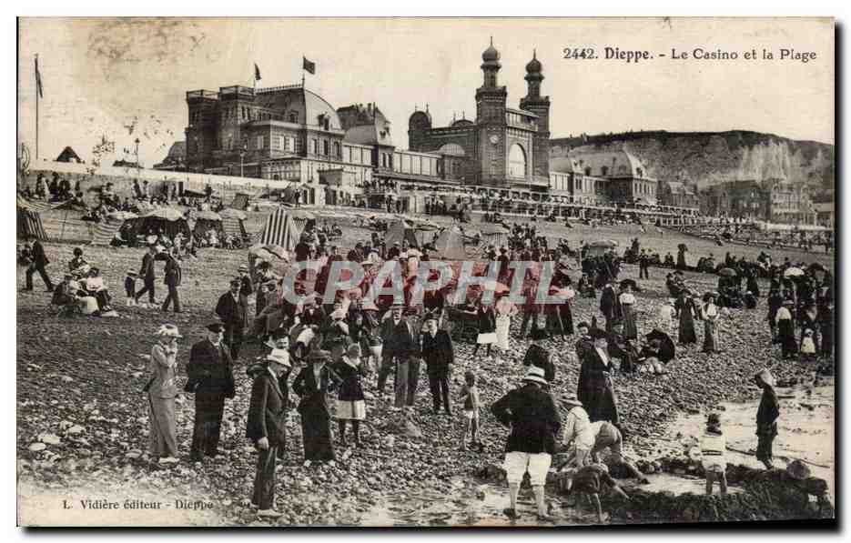 CPA Dieppe Le casino et la plage