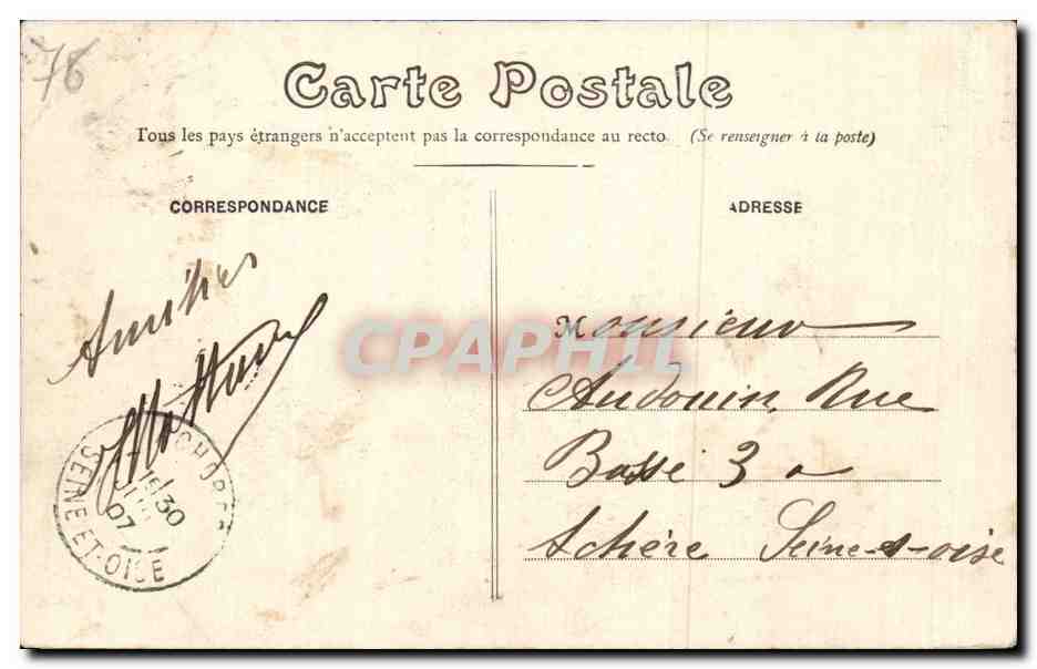 CPA Dieppe Vue generale — Rückseite