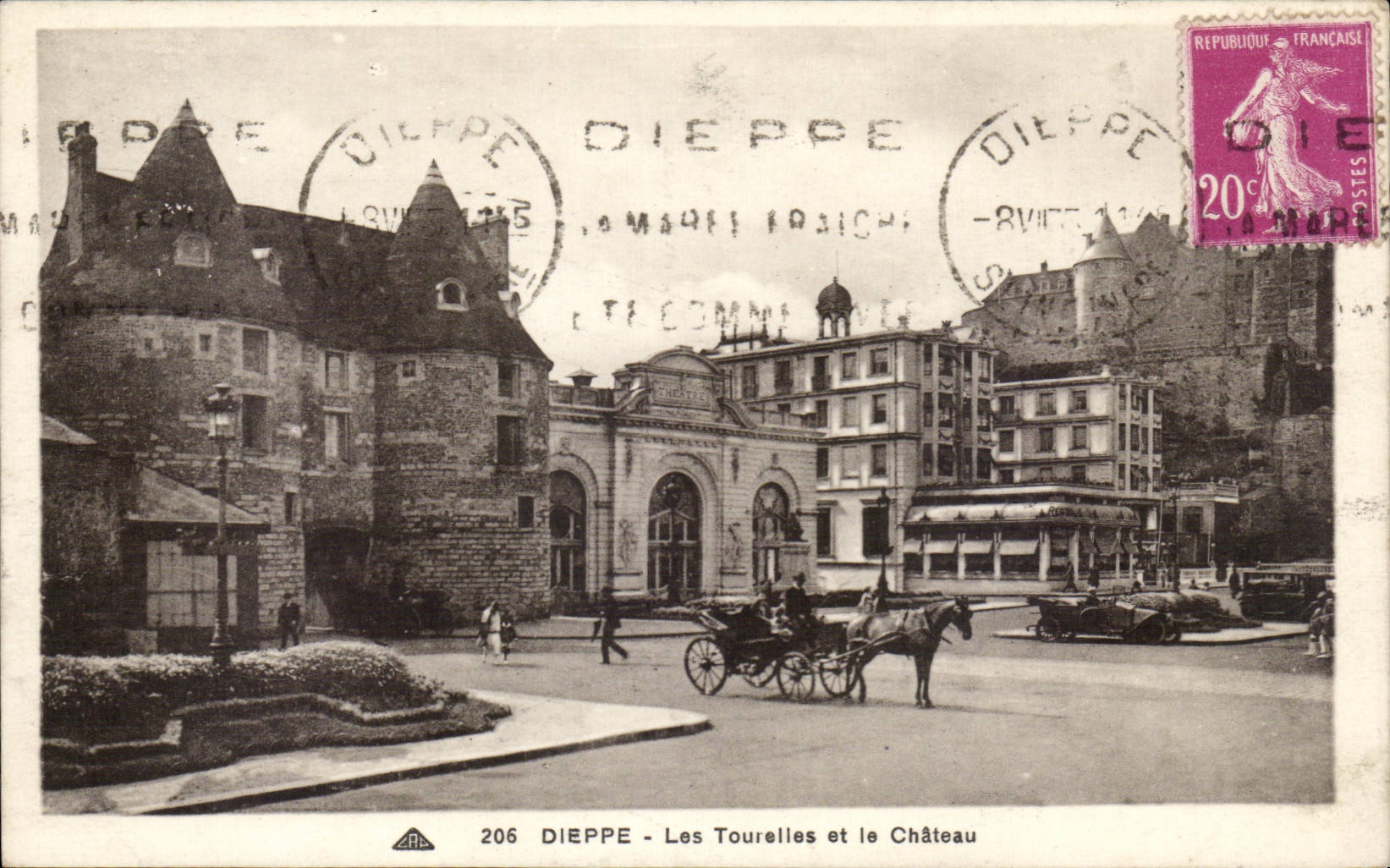 CPA Dieppe Les tourelles et le chateau