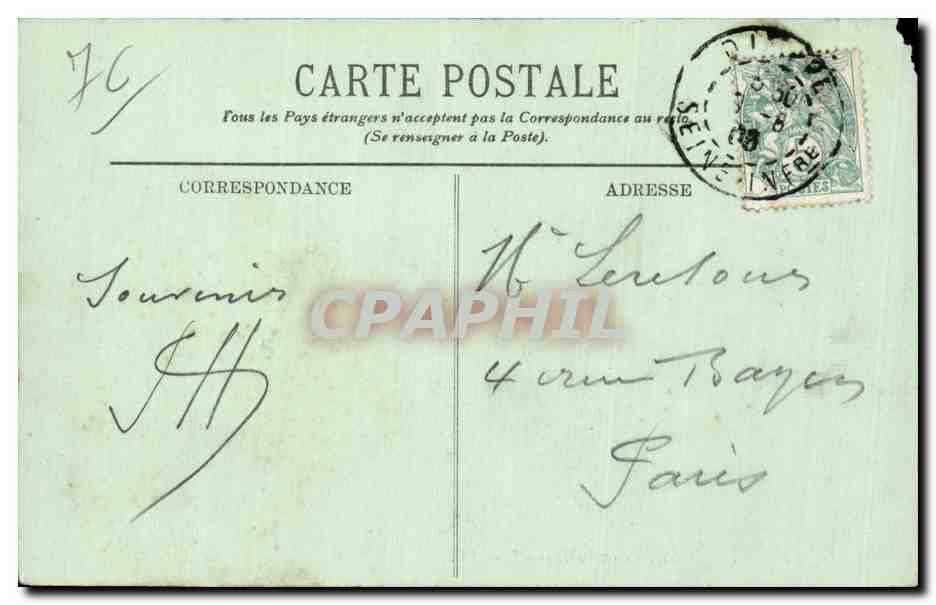 CPA Dieppe Arrivee de la France Bateau — Rückseite