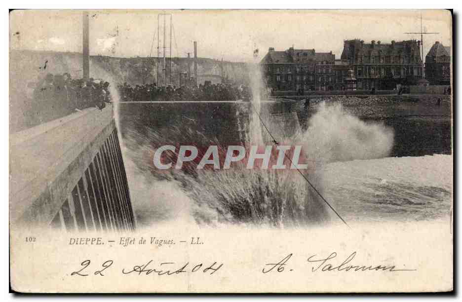 CPA Dieppe Effet de vagues