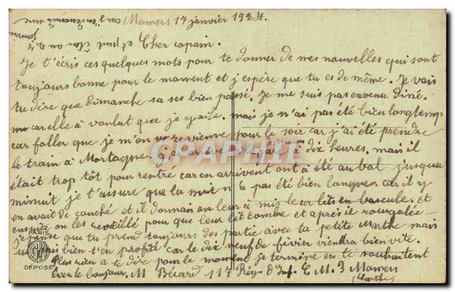 Un homme et une femme en désaccord — scène humoristique — éditeur non identifié — Back