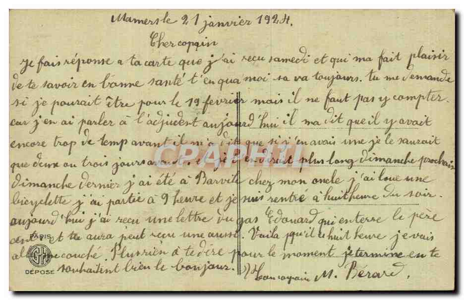 Fainéant ivrogne — scène de campagne — éditeur non visible — Verso