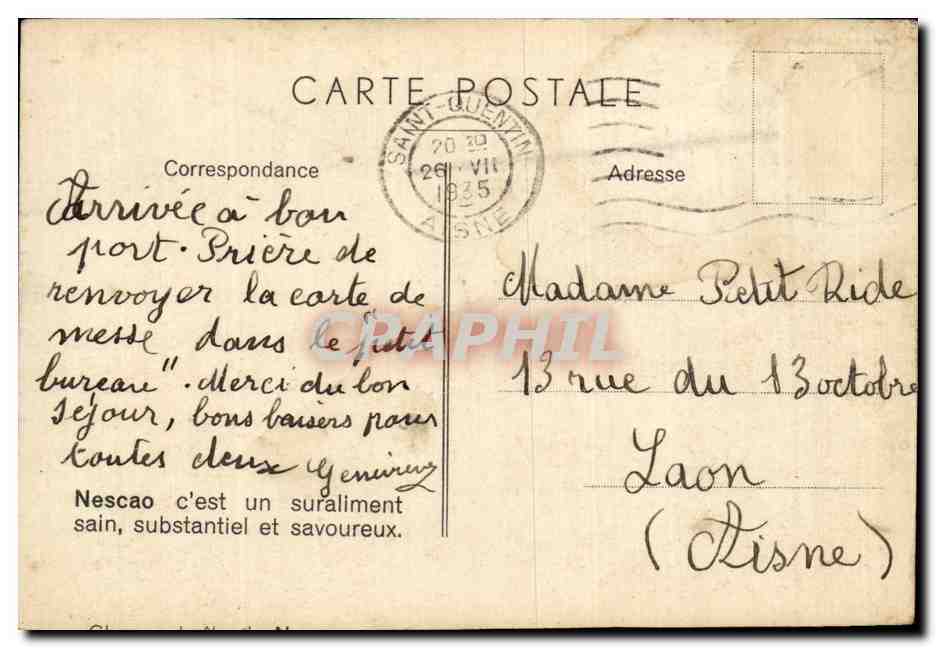 CPA Fantaisie Humour Le petit maladroit — Rückseite