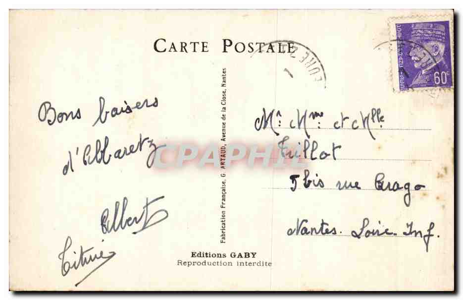 CPA Fantaisie Humour Passeur C'est combien pour passer ? Ca depend du poids Femme forte — Verso